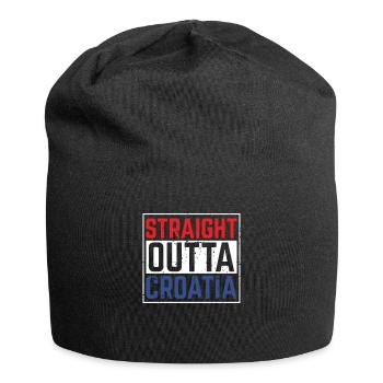 Kroatien Kroatisch Zagreb Geschenk - Jersey-Beanie - Schwarz - Vorne
