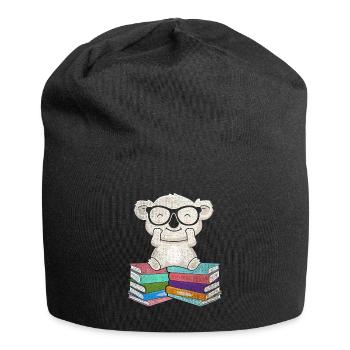 Koala Bücher - Jersey-Beanie - Schwarz - Vorne