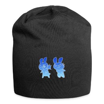 Baka Rabbit Face Slapping Japan funny gift - Jersey Beanie - black - Front