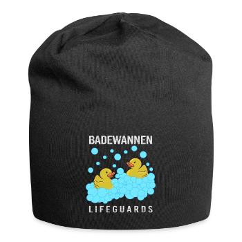 Quietscheente Rettungsschwimmer - Jersey-Beanie - Schwarz - Vorne