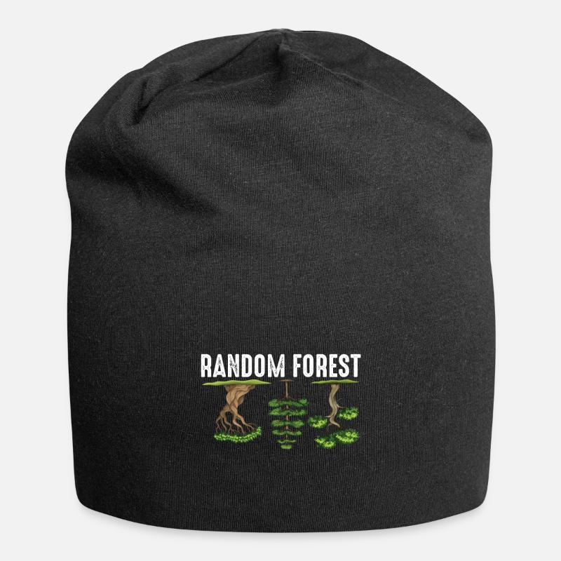 Künstliche Klassifizierung Mathe Random Forest - Jersey-Beanie - Schwarz