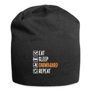 Eat Sleep Snowboard Repeat - Bonnet en jersey - noir - Devant