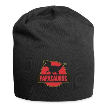 Papasaurus père dinosaure T-Rex - Bonnet en jersey - noir - Devant