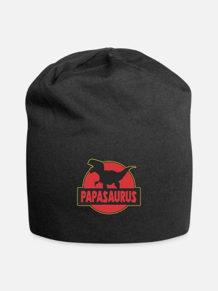 Papasaurus Vater Dinosaurier T-Rex - Jersey-Beanie - Schwarz