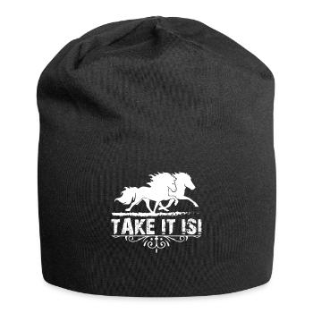 Icelandic horses Tölt Isi gift Icelandic pony horse - Jersey Beanie - black - Front