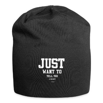 Schwanger - Jersey-Beanie - Schwarz - Vorne