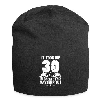 30th birthday - Jersey Beanie - charcoal grey - Front