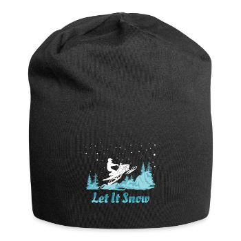 Schneemobil Lass Es Schneien - Jersey-Beanie - Schwarz - Vorne