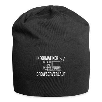 Informatiker Lustig - Jersey-Beanie - Schwarz - Vorne