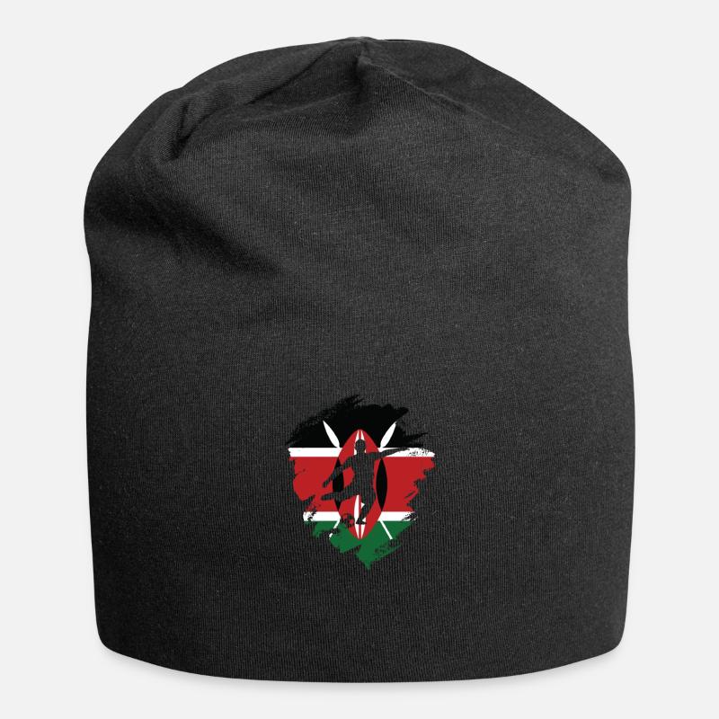 Kenia - Jersey-Beanie - Schwarz