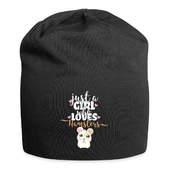 Just A Girl Who Loves Hamsters | Hamster - Jersey-Beanie - Schwarz - Vorne