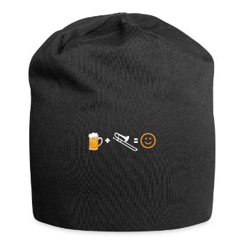 Trombone trombone music instrument shirt for trombone - Jersey Beanie - black - Front