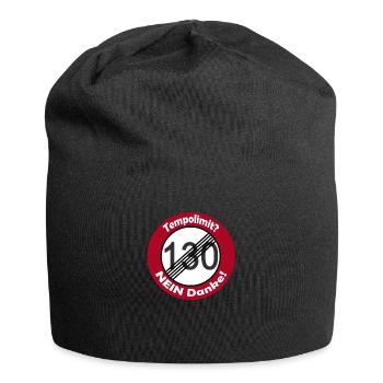 Gegen Tempolimit 130 kmh Auf Deutschen Autobahnen - Jersey-Beanie - Schwarz - Vorne