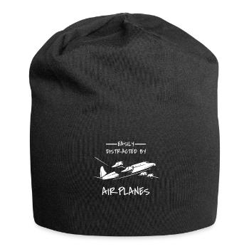 Flugzeug-Pilot - Jersey-Beanie - Schwarz - Vorne