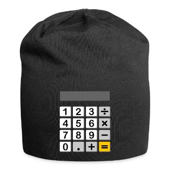 Calculatrice comme un carnaval et un costume de carnaval - Bonnet en jersey - noir - Devant