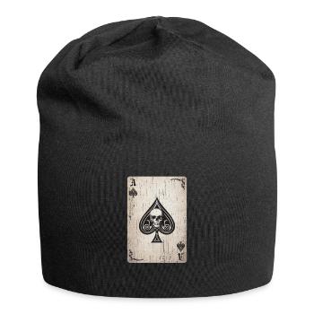 Carte de mort As de pique - Bonnet en jersey - noir - Devant