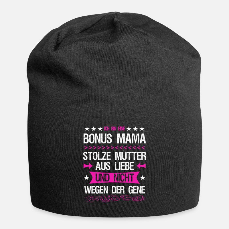 Bonus Mama Mutter Stiefmutter Adoptivmutter Liebe - Jersey-Beanie - Schwarz
