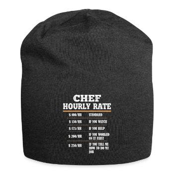 Koch Kochen Chef Chefkoch Küchenchef Köchin Küche - Jersey-Beanie - Anthrazit - Vorne