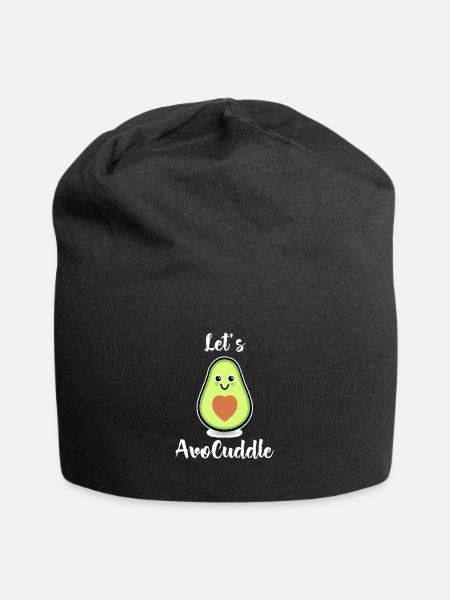 Lass uns Avo-knuddeln Avocado Valentinstaggeschenk - Jersey-Beanie - Schwarz