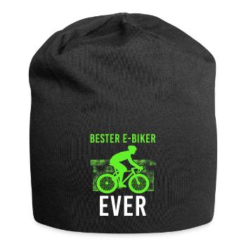 E-Biker E Bike Fahrer - Jersey-Beanie - Schwarz - Vorne