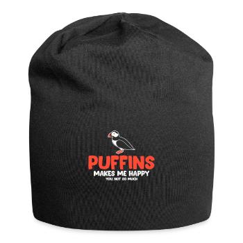 Papageientaucher macht mich glücklich, dass Sie nicht so viel - Jersey-Beanie - Schwarz - Vorne