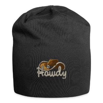 Chapeau de cowboy cheval cowboy - Bonnet en jersey - noir - Devant