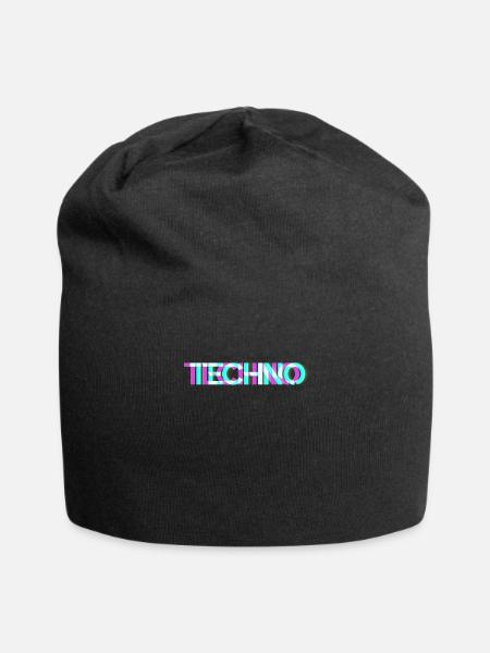 Techno - Jersey Beanie - black