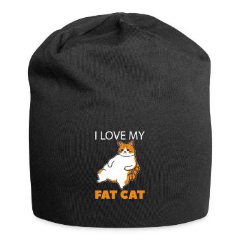Big cat cat lover - Jersey Beanie - black - Front