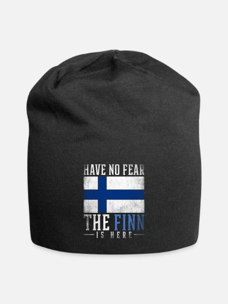 Finland Nationalität - Jersey-Beanie - Schwarz