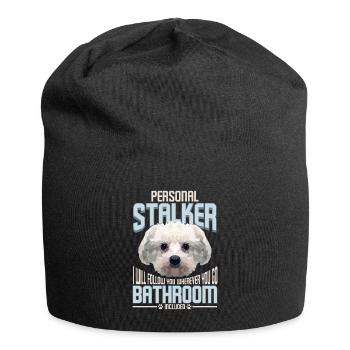 Chien harceleur graphique graphique maltais têtu - Bonnet en jersey - noir - Devant