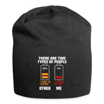 Funny electric car gift - Jersey Beanie - black - Front