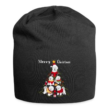 Bichon Frize Christmas Tree Dog Christmas - Jersey Beanie - black - Front