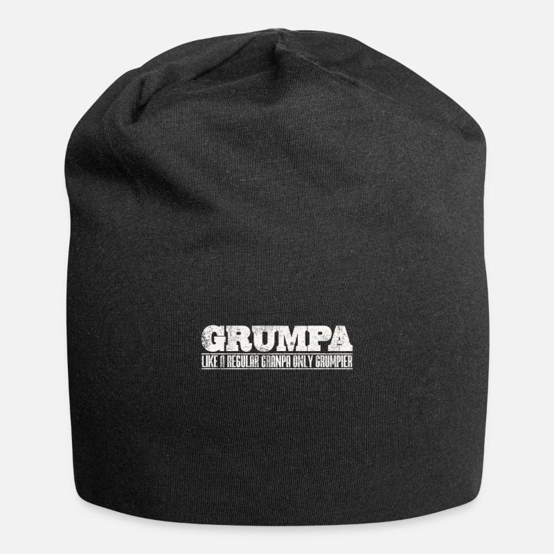 Grumpy grandpa - Jersey Beanie - black