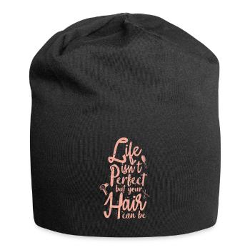 Frisör Friseurin - Jersey-Beanie - Schwarz - Vorne