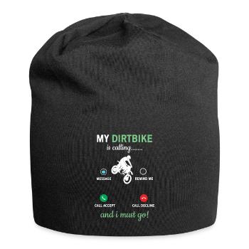 Mein Dirtbike Ruft - Jersey-Beanie - Schwarz - Vorne