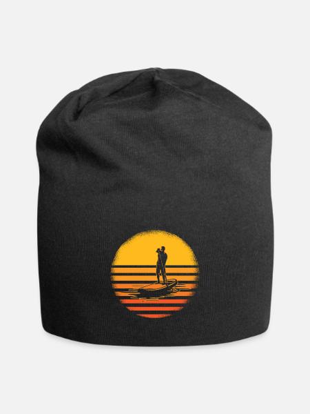 Retro SUP - Jersey-Beanie - Schwarz