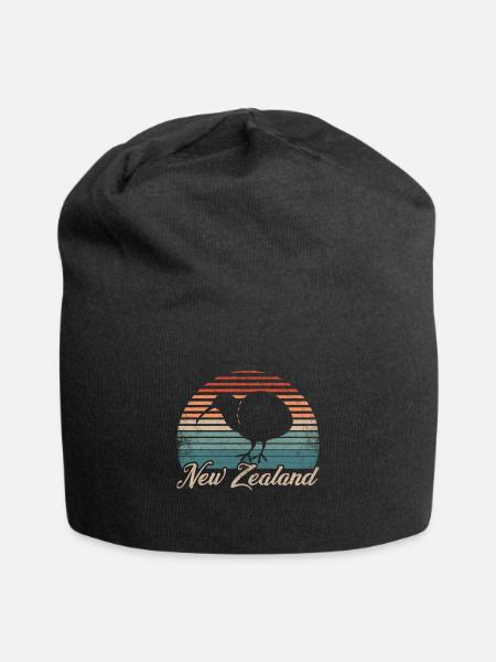 nouvelle-Zélande - Bonnet en jersey - noir