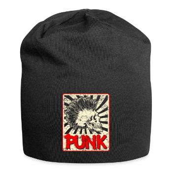 Punk Musik Anarchie Punkrock Band Konzert Geschenk - Jersey-Beanie - Schwarz - Vorne
