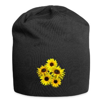 Bouquet de tournesols, tournesol, tournesols - Bonnet en jersey - noir - Devant