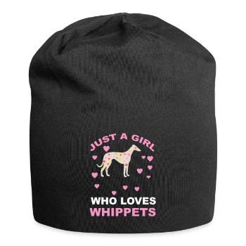 Juste une fille qui aime Whippets - Bonnet en jersey - noir - Devant