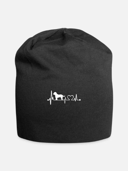 Cockapoo Heart Beat Pulse - Jersey Beanie - black