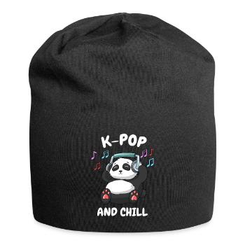 K-Pop And Chill - Jersey-Beanie - Schwarz - Vorne