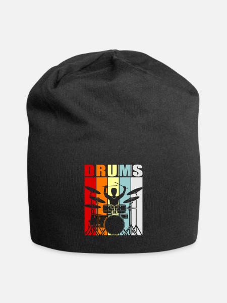 Schlagzeug - Jersey-Beanie - Schwarz