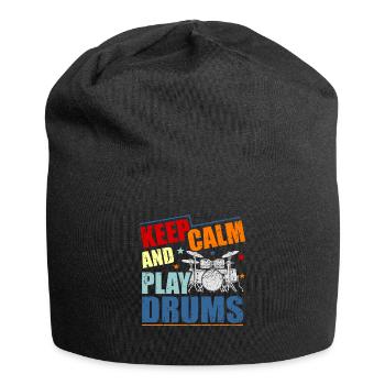 Batterie Batteur Drummer Cadeau - Bonnet en jersey - noir - Devant