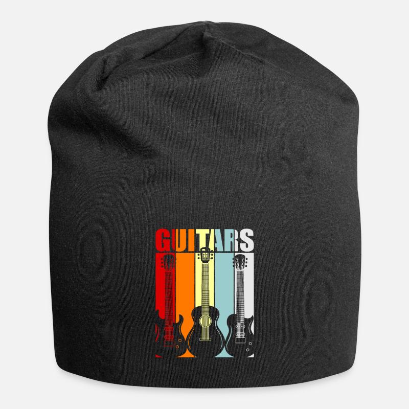 guitare - Bonnet en jersey - noir