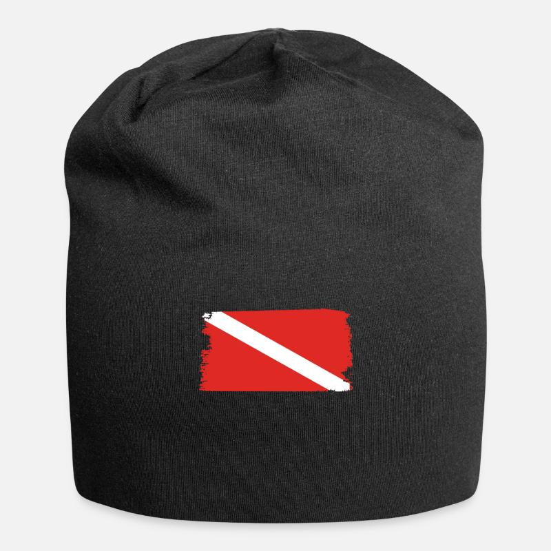 Diver flag - Jersey Beanie - black