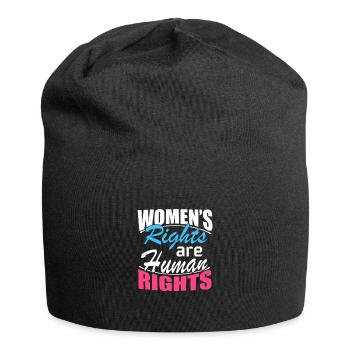 Frauenrechte sind Menschenrechte Geschenk - Jersey-Beanie - Schwarz - Vorne