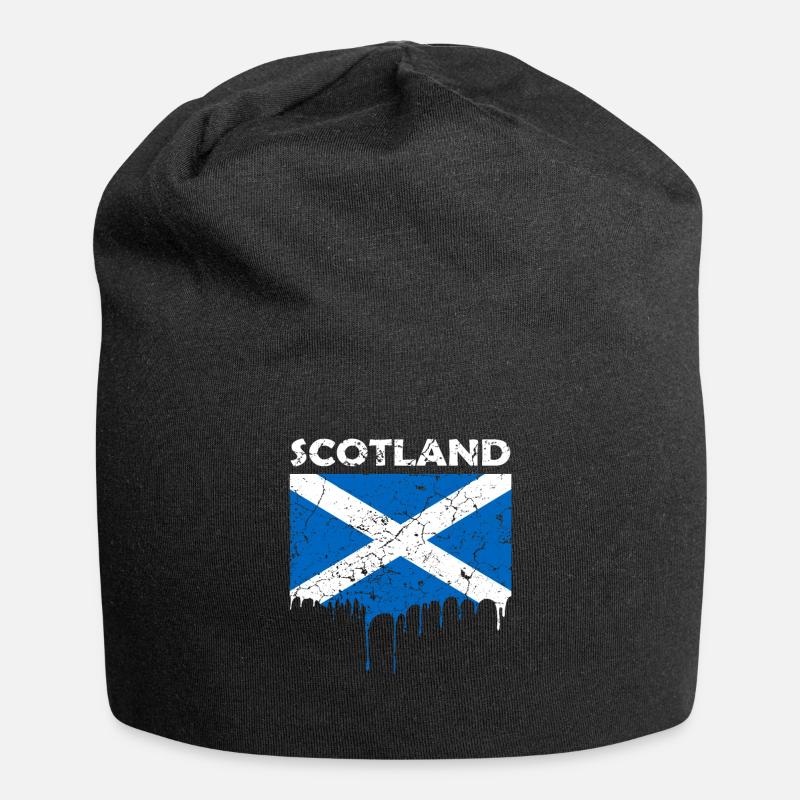 Scotland flag - Jersey Beanie - black