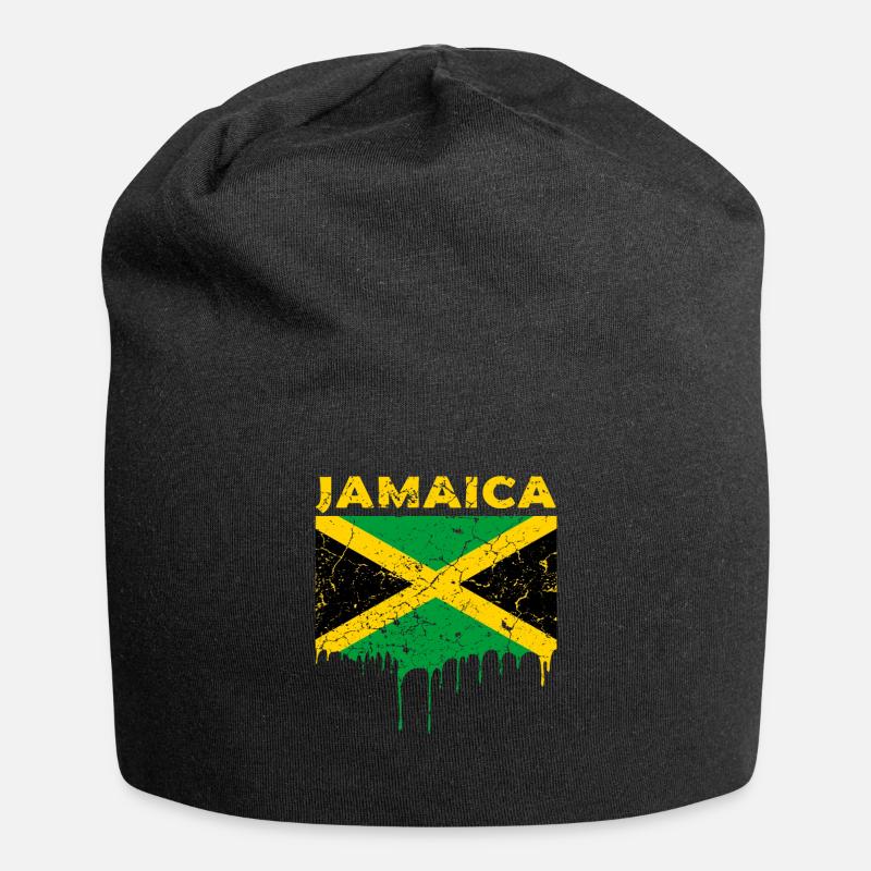 Drapeau Jamaïque - Bonnet en jersey - noir