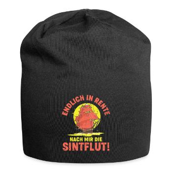 ENDLICH IN RENTE - Jersey-Beanie - Schwarz - Vorne